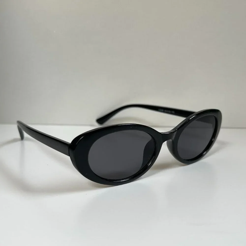 vintage unique retro style black round sunglasses